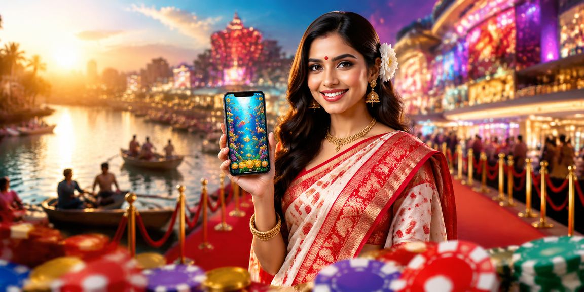 বরিশালে শাড়ি পরিহিতা ব্যবহারকারীর ফিশিং গেম অভিজ্ঞতা