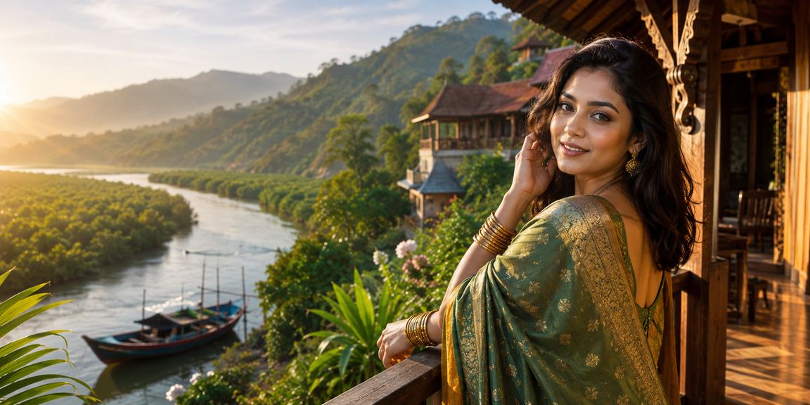 সুন্দরবনের পটভূমিতে বেটিং করছেন বাংলাদেশি মডেল
